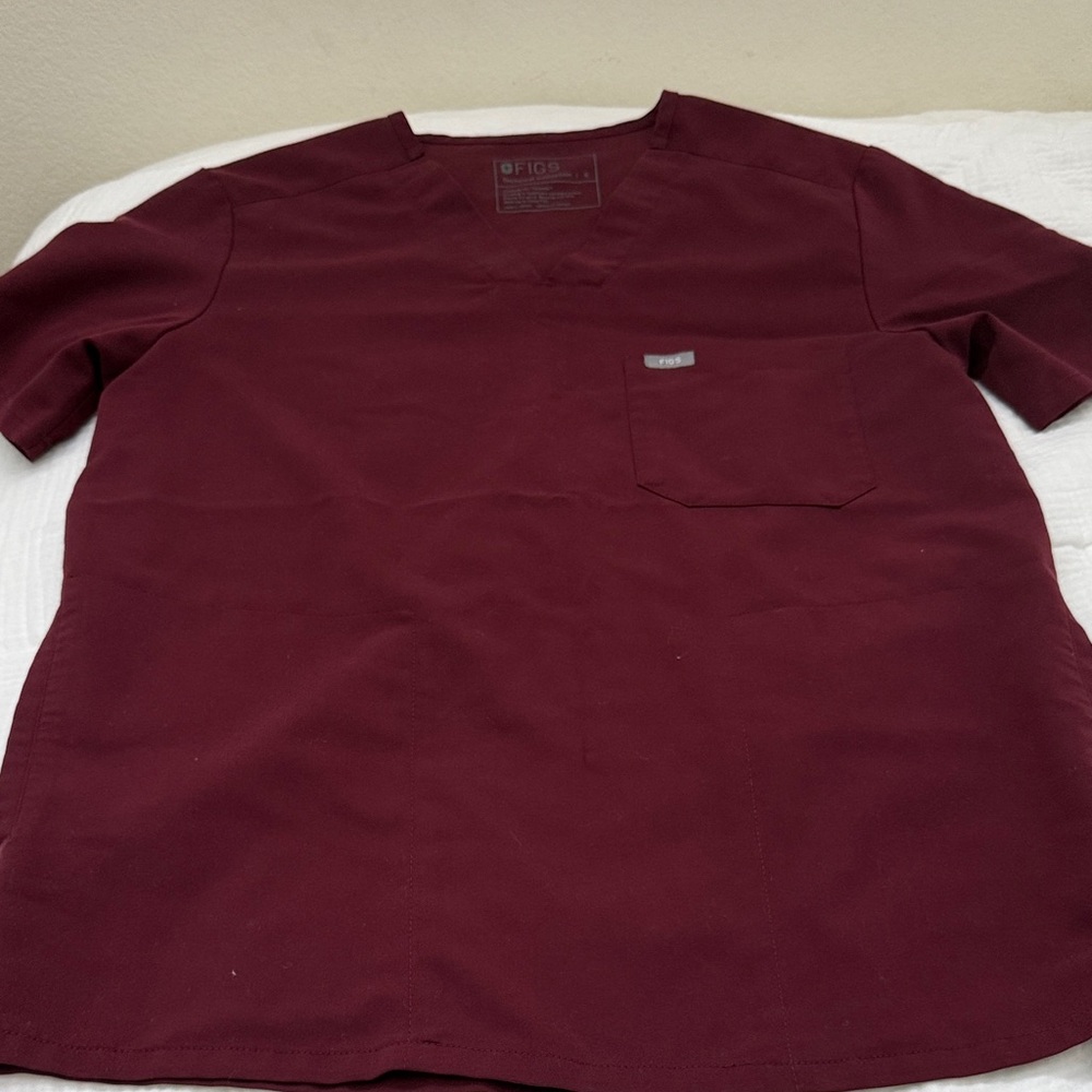 Figs Men's Deep Red Shirt